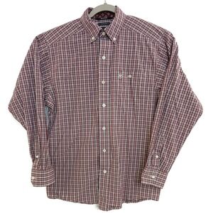 Ariat Shirt Mens Small‎ Red Plaid Relentless Stretch Button Down Long Sleeve
